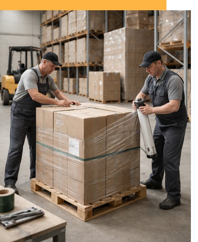 Упаковка и паллетирование грузов от 3746 руб: защита и крепление